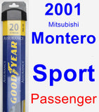 Passenger Wiper Blade for 2001 Mitsubishi Montero Sport - Assurance