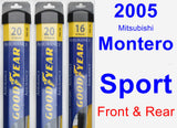 Front & Rear Wiper Blade Pack for 2005 Mitsubishi Montero Sport - Assurance