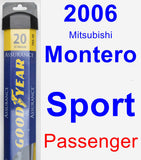 Passenger Wiper Blade for 2006 Mitsubishi Montero Sport - Assurance