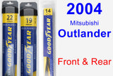 Front & Rear Wiper Blade Pack for 2004 Mitsubishi Outlander - Assurance
