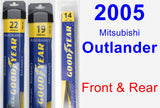 Front & Rear Wiper Blade Pack for 2005 Mitsubishi Outlander - Assurance