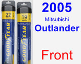 Front Wiper Blade Pack for 2005 Mitsubishi Outlander - Assurance