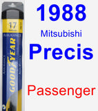 Passenger Wiper Blade for 1988 Mitsubishi Precis - Assurance