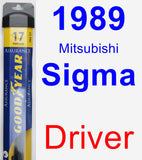 Driver Wiper Blade for 1989 Mitsubishi Sigma - Assurance