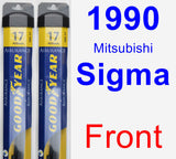 Front Wiper Blade Pack for 1990 Mitsubishi Sigma - Assurance