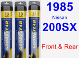 Front & Rear Wiper Blade Pack for 1985 Nissan 200SX - Assurance