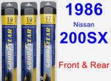 Front & Rear Wiper Blade Pack for 1986 Nissan 200SX - Assurance