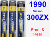 Front & Rear Wiper Blade Pack for 1990 Nissan 300ZX - Assurance