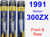 Front & Rear Wiper Blade Pack for 1991 Nissan 300ZX - Assurance