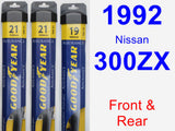 Front & Rear Wiper Blade Pack for 1992 Nissan 300ZX - Assurance