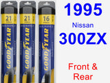 Front & Rear Wiper Blade Pack for 1995 Nissan 300ZX - Assurance
