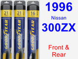 Front & Rear Wiper Blade Pack for 1996 Nissan 300ZX - Assurance