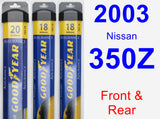 Front & Rear Wiper Blade Pack for 2003 Nissan 350Z - Assurance