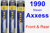 Front & Rear Wiper Blade Pack for 1990 Nissan Axxess - Assurance