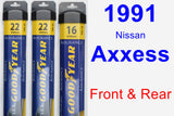 Front & Rear Wiper Blade Pack for 1991 Nissan Axxess - Assurance