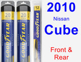 Front & Rear Wiper Blade Pack for 2010 Nissan Cube - Assurance