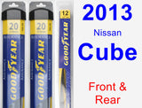 Front & Rear Wiper Blade Pack for 2013 Nissan Cube - Assurance