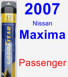 Passenger Wiper Blade for 2007 Nissan Maxima - Assurance