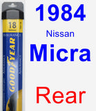 Rear Wiper Blade for 1984 Nissan Micra - Assurance