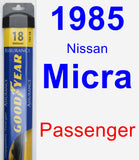 Passenger Wiper Blade for 1985 Nissan Micra - Assurance