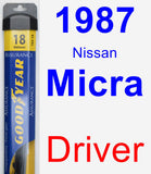 Driver Wiper Blade for 1987 Nissan Micra - Assurance