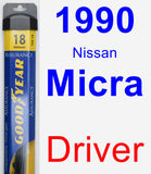 Driver Wiper Blade for 1990 Nissan Micra - Assurance