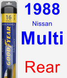 Rear Wiper Blade for 1988 Nissan Multi - Assurance