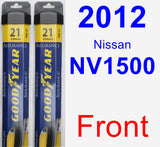 Front Wiper Blade Pack for 2012 Nissan NV1500 - Assurance