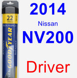 Driver Wiper Blade for 2014 Nissan NV200 - Assurance