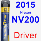 Driver Wiper Blade for 2015 Nissan NV200 - Assurance