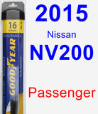 Passenger Wiper Blade for 2015 Nissan NV200 - Assurance