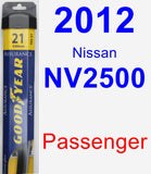 Passenger Wiper Blade for 2012 Nissan NV2500 - Assurance