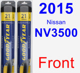 Front Wiper Blade Pack for 2015 Nissan NV3500 - Assurance