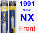 Front Wiper Blade Pack for 1991 Nissan NX - Assurance