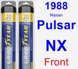 Front Wiper Blade Pack for 1988 Nissan Pulsar NX - Assurance