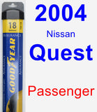 Passenger Wiper Blade for 2004 Nissan Quest - Assurance