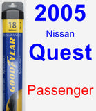 Passenger Wiper Blade for 2005 Nissan Quest - Assurance