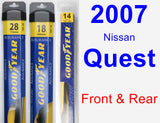 Front & Rear Wiper Blade Pack for 2007 Nissan Quest - Assurance