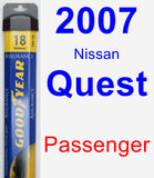 Passenger Wiper Blade for 2007 Nissan Quest - Assurance