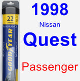 Passenger Wiper Blade for 1998 Nissan Quest - Assurance