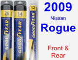 Front & Rear Wiper Blade Pack for 2009 Nissan Rogue - Assurance