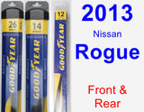 Front & Rear Wiper Blade Pack for 2013 Nissan Rogue - Assurance