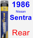 Rear Wiper Blade for 1986 Nissan Sentra - Assurance