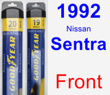 Front Wiper Blade Pack for 1992 Nissan Sentra - Assurance