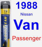 Passenger Wiper Blade for 1988 Nissan Van - Assurance