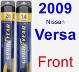 Front Wiper Blade Pack for 2009 Nissan Versa - Assurance