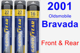 Front & Rear Wiper Blade Pack for 2001 Oldsmobile Bravada - Assurance