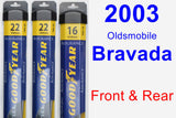 Front & Rear Wiper Blade Pack for 2003 Oldsmobile Bravada - Assurance
