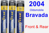 Front & Rear Wiper Blade Pack for 2004 Oldsmobile Bravada - Assurance