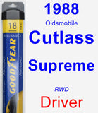 Driver Wiper Blade for 1988 Oldsmobile Cutlass Supreme - Assurance